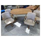 Kitchen Table w/4 Roller Chairs