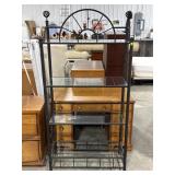 Bakers Rack w/ 4 Glass Shelves