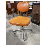 Orange Rolling Desk Chair