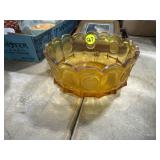 Amber Coin Glass Bowl