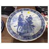 16" Blue & Whie Wall Plate Decor