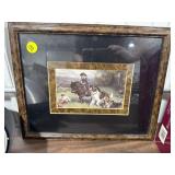 Girl, Pony & Dogs Framed PRint 15 1/2" x 13"
