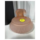 Pink Depression Glasas Frosted Covered Pc.