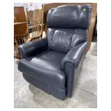 Blue Leather Recliner - few scratches in leather