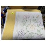 Hand Quilted & Embroidered Quilt