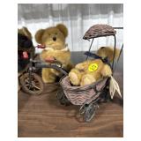 Pair of Boyds Bears w/Trike & Buggy