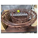 Set of 3 Metal Baskets