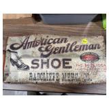 American Gentleman Shoe Metal Sign