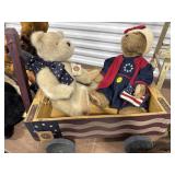 Pair of Boyds Bears in Boyds Wagon