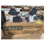 Cheese Box & 2 Amish Figures