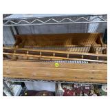 Hanging Quilt Rack & Wooden Plate Shelves