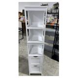 White 3 Shelf, 2 Drawer Stand 12'x12'x32'