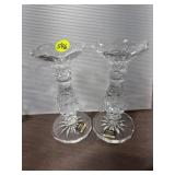 Noritake Full Lead Crystal Germany Candle Holders