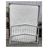 White Queen Bed Frame, hd & ft Brds.