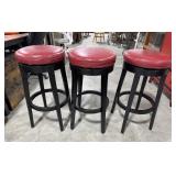 Three Swivel Counter Stools 30.5 in High