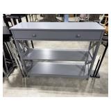 Gray Shelf w/ Drawer 39.5x12x31.5H
