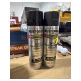 2 Cans of Black Rustoleum Spray Paint
