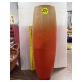 Orange Wooden Vase