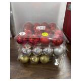 Silver, Gold & Red Ornaments