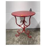 Red Metal Table 20' Across x 26' Tall