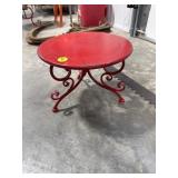 Small Red Metal Table 12' Across x 9' Tall