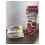 Dale Jr. Coasters & Budweiser Beer Can only