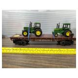 O Scale Pennsylvania Flat Trailer w/2 JD Tractors