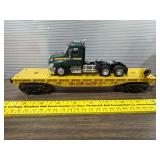 O Scale Union Pacific Flat Car w/Menards Semi