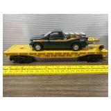 O Scale Union Pacific Flat Car w/Menards Pickup
