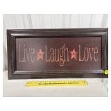 "Live Laugh Love" Wall Decor 11 1/2"x23 1/2"