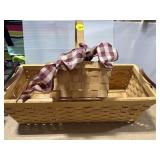 2 Baskets -1 has a Broken Handle