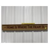 "Home is Where The heart Is" Wall Decor 46"x5 1/2"