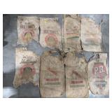 7 Assorted Seed Sacks - Rough