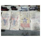 4 Assorted Feed Sacks