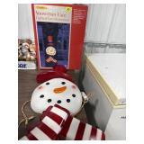 Lighted Snowman Face Tree Decor