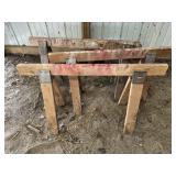 3 Wooden Saw Horses