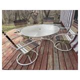 Patio Set - Glass Top Table w/4 Chairs