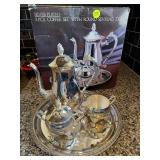 Silver Plated Coffee Set w/Tray
