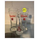 2 Coors Glasses & 1 Mug