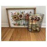Wall Decor, Glass Curio w/Contents
