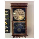 Antique Regulator Wall Clock 15" x 36"