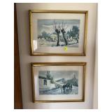 Pair of Scenery Pictures 13" x 17"