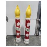 Blow Molds Pair of Candles