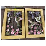Pair of Metal Hummingbird Pictures