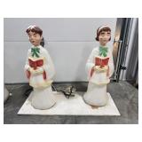 Blow Molds Pair of Carolers