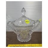 Covered Double Handled Candy Dish