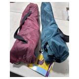 Dk Green & Burgundy Bag Chairs