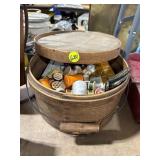 Wooden Container of Sewing Notions