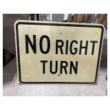 No Right Turn Sign