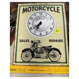 Indian Motorcycle Gasoline Clock- Metal